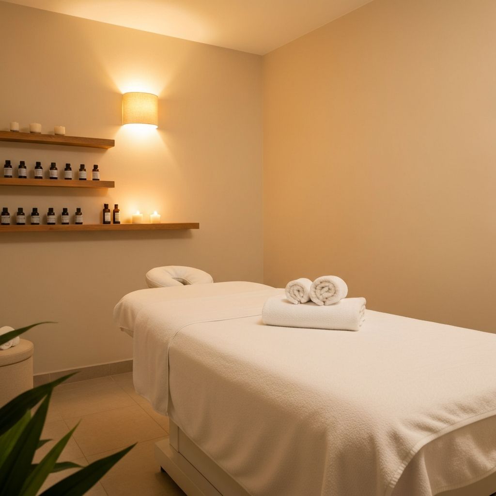 Luxury spa treatment room